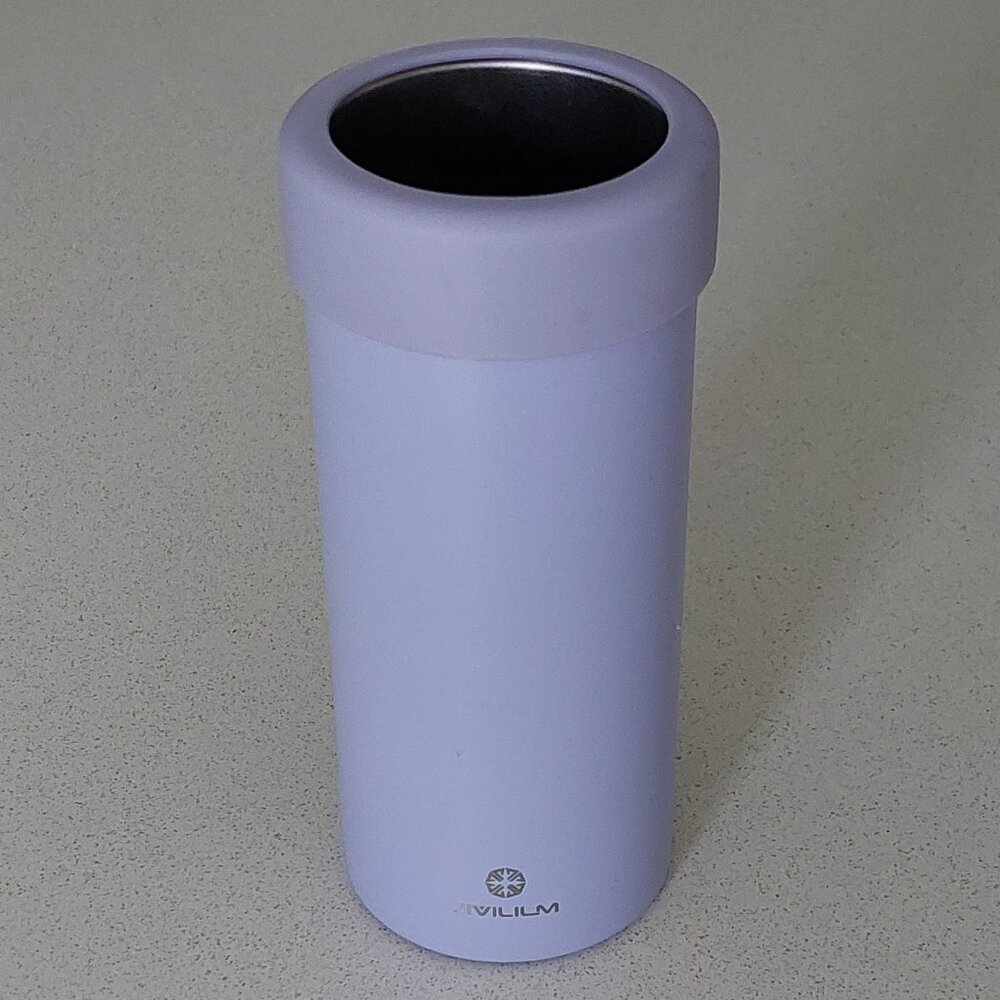 JIVILILM Lilac Insulated Stainless Steel Cooler for 12 oz Slim Can Drinks